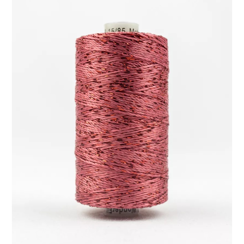 Dazzle 8wt Metallic Thread 183m-Coral Rose DZ-2514