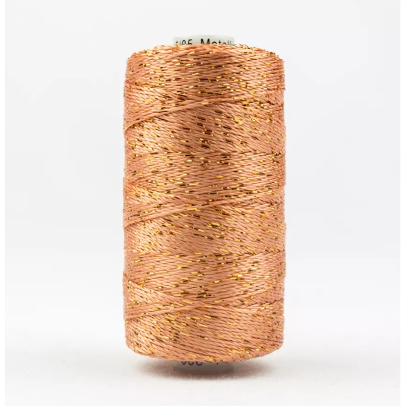 Dazzle 8wt Metallic Thread 183m-Dark Peach  DZ-984