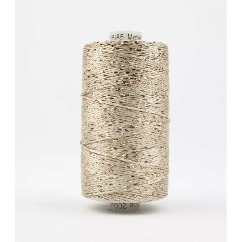 Dazzle 8wt Metallic Thread 183m-Ecru DZ-7102