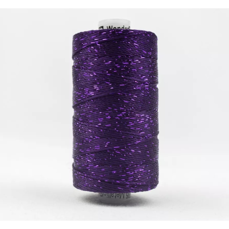 Dazzle 8wt Metallic Thread 183m-Purple DZ-124