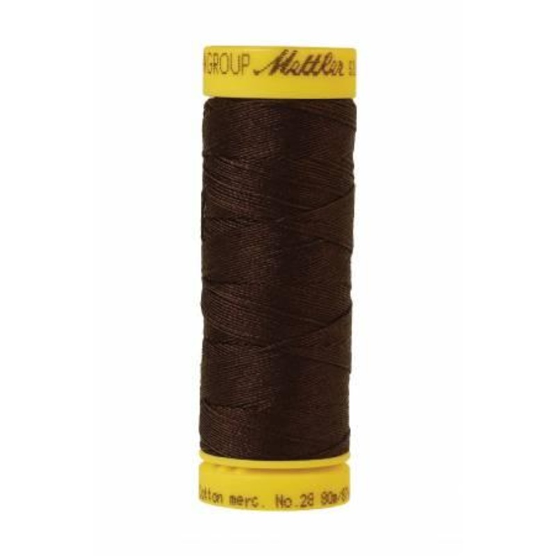 Silk-Finish Very Dark Brown 28wt 87YD Solid Cotton Thread