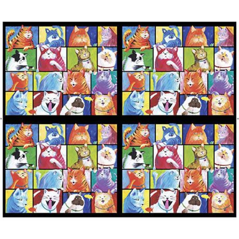 Cat Chat-18″ Cat Patches Panel 1649-29527-X