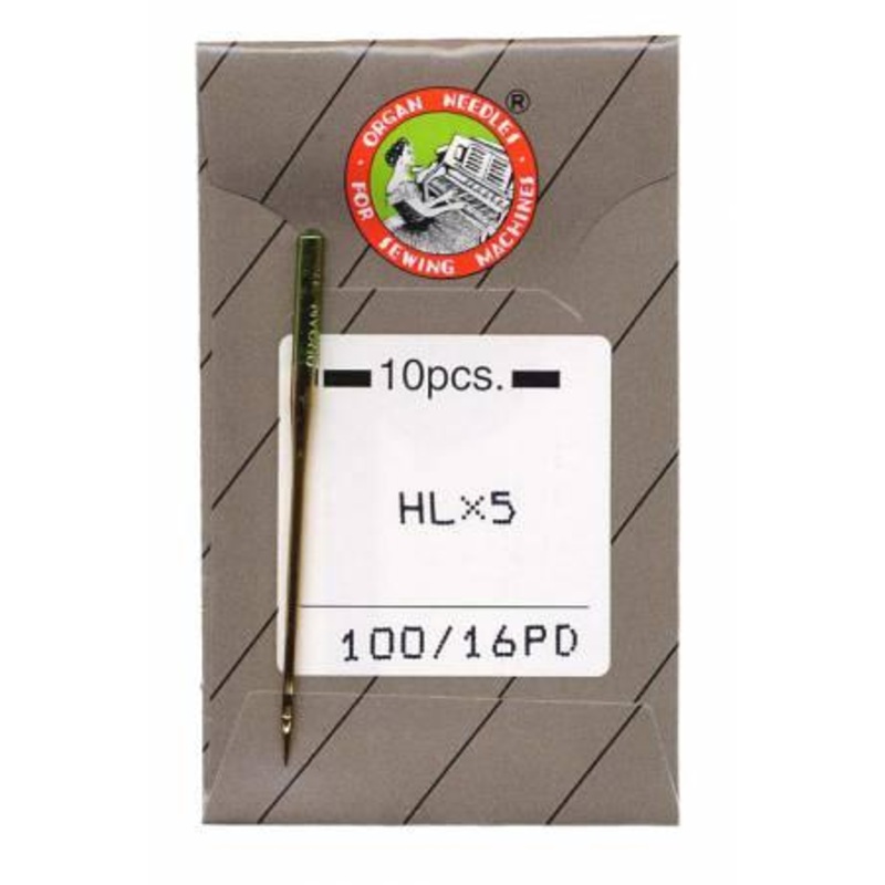 Organ Titanium Quilting Machine Needle Size 16/100 HLX5PD16