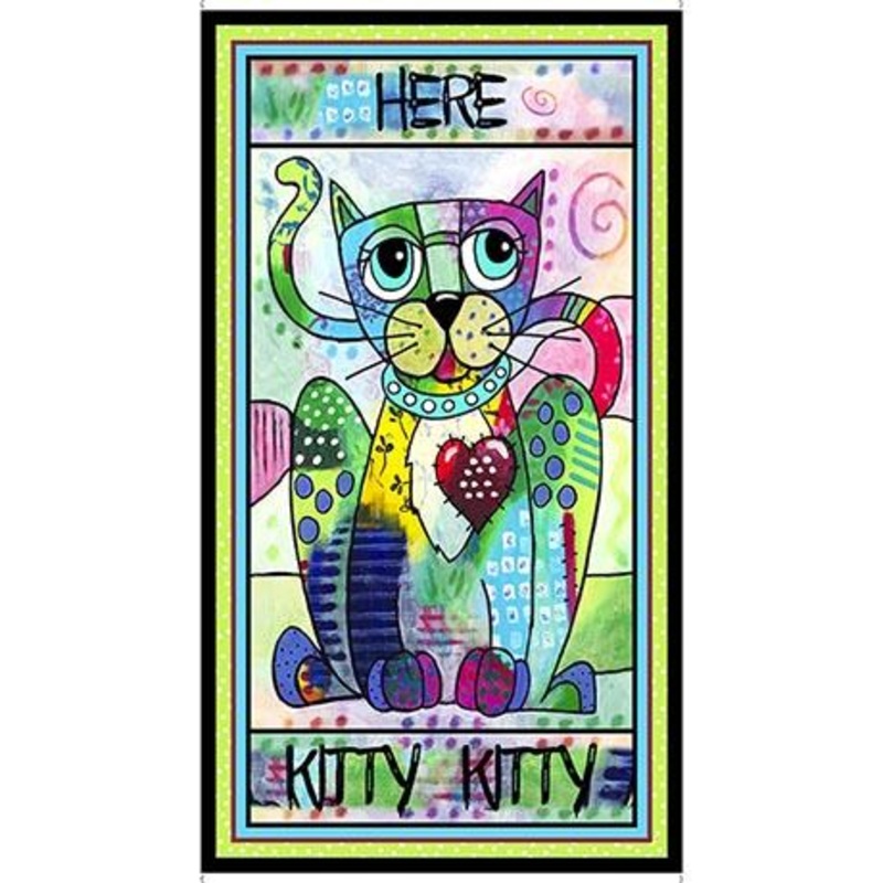 Here Kitty Kitty-25″ Panel 2600-29957-X