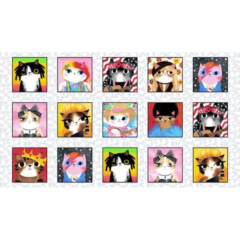 Mew-sic Legends-24″ Blocks Panel Multi 7365-93