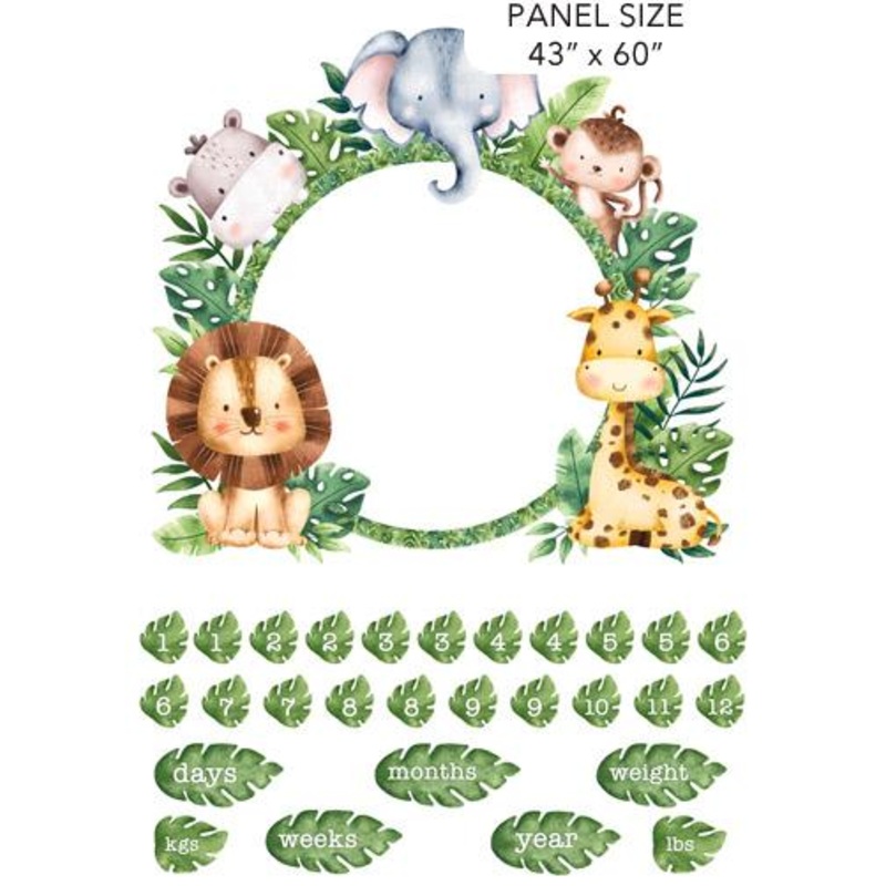 Wee Safari-60″ Milestone Panel White/Multi DP25649-10