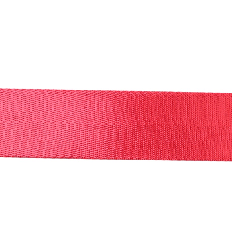 1 1/2in Poly/Nylon Herringbone Webbing Red 38MM-3