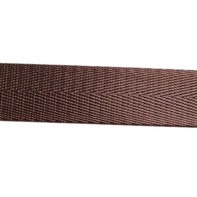 1in Poly/Nylon Herringbone Webbing Brown 25MM-11