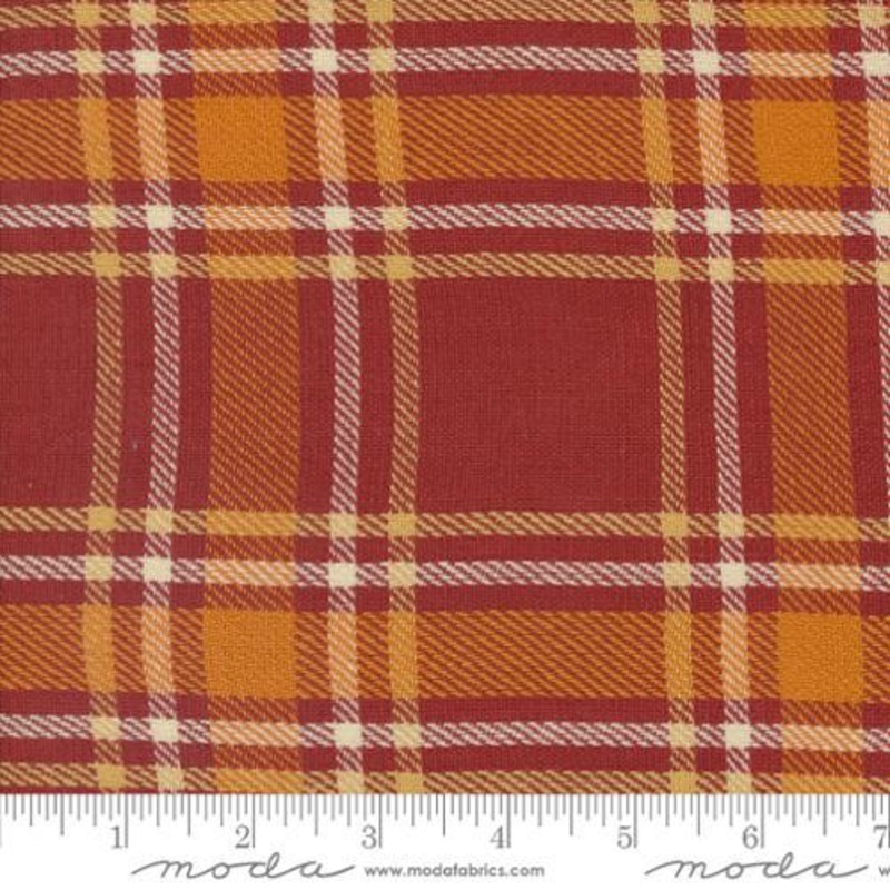 16″ Toweling-Classic Retro Holiday Christrmas Rust Harvest Plaid 920-316