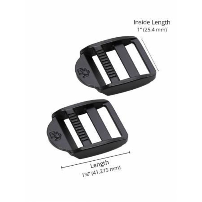 1in Strap Adjuster Black Metal Set of Two HAR1STABMTWO