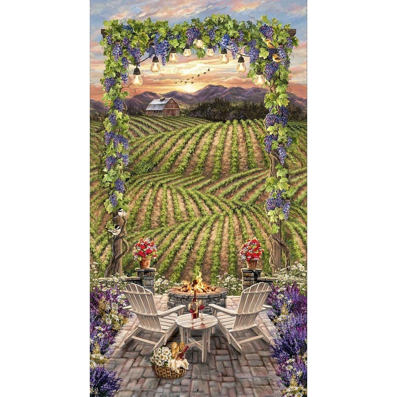Beautiful Vineyard Sunset-24″anel PANELDG-CD3012-MULTI