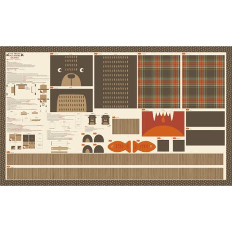 The Great Outdoors-36″ Bear Backpack Panel 20887-11