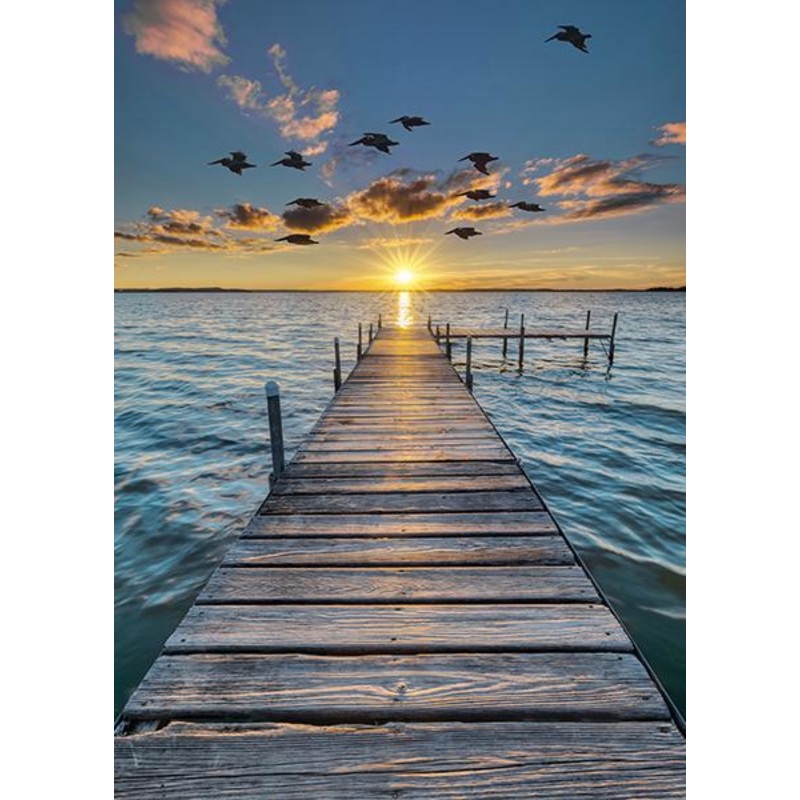 Call Of The Wild-32″ Dock Panel Sunset W5421-151