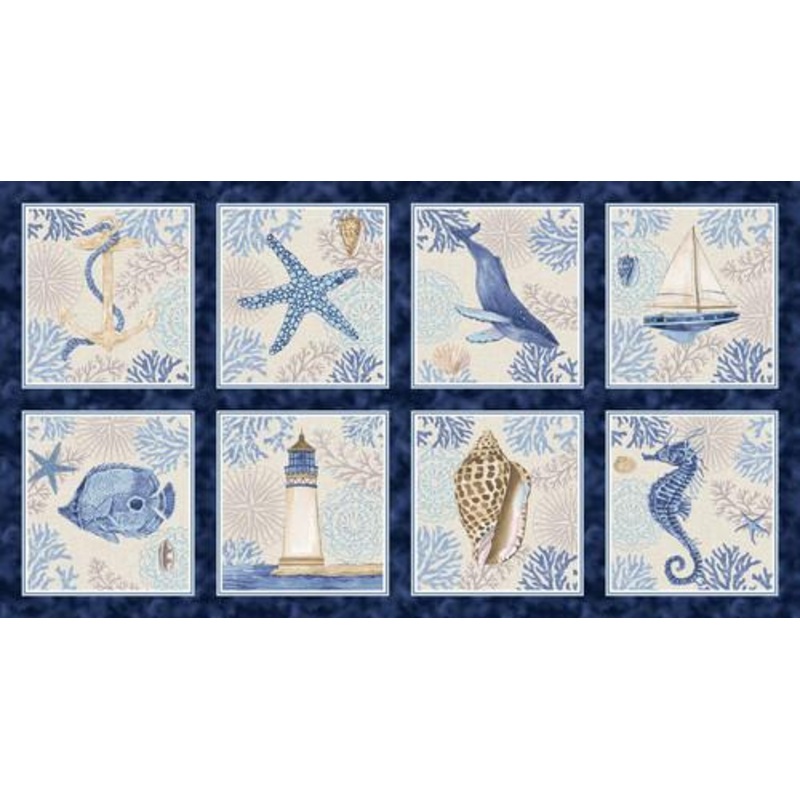 Cobalt Seas-24″ Panel Multi 1365-74
