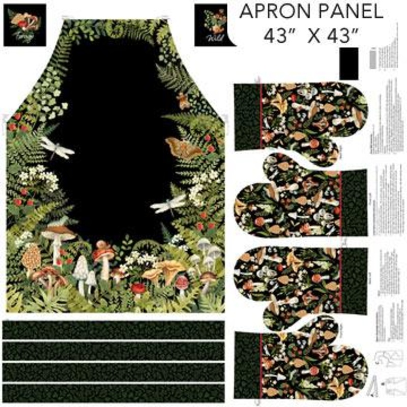 Wild Harvest-44″ Apron Panel Black DP27518-99