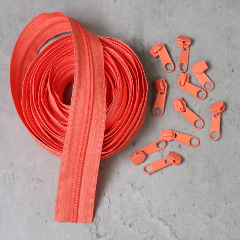 5 Yards Zipper Tape (10 Pulls)- Coral