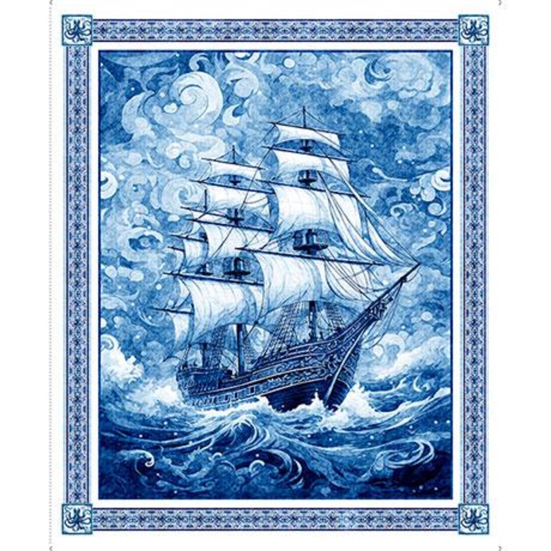 Ocean Blues-36″ Ship Panel Blue 2600-30854-B