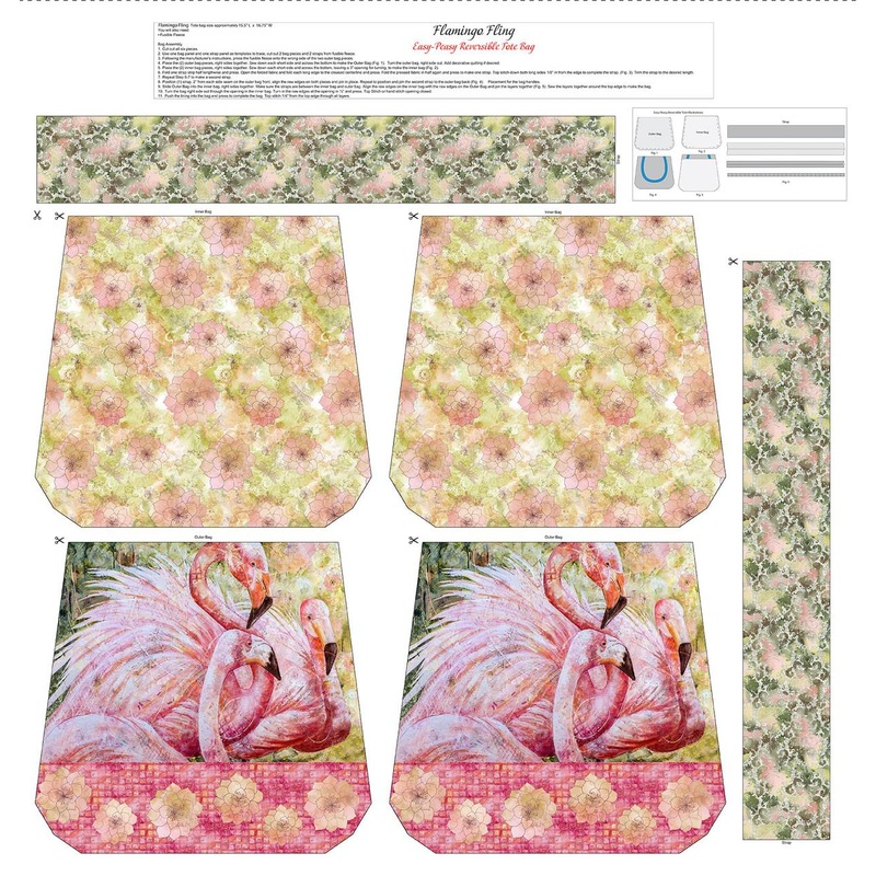 Flamingo Fling-46″ Panel Rouge 8493P-26