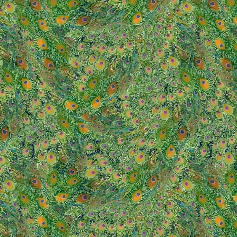 Wild Garden-Feathers Green W100-011-686