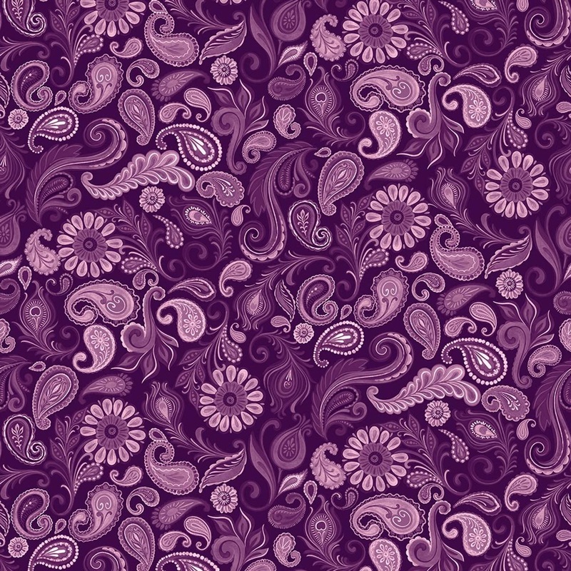 Wild Garden-Paisley Purple W100-008-444