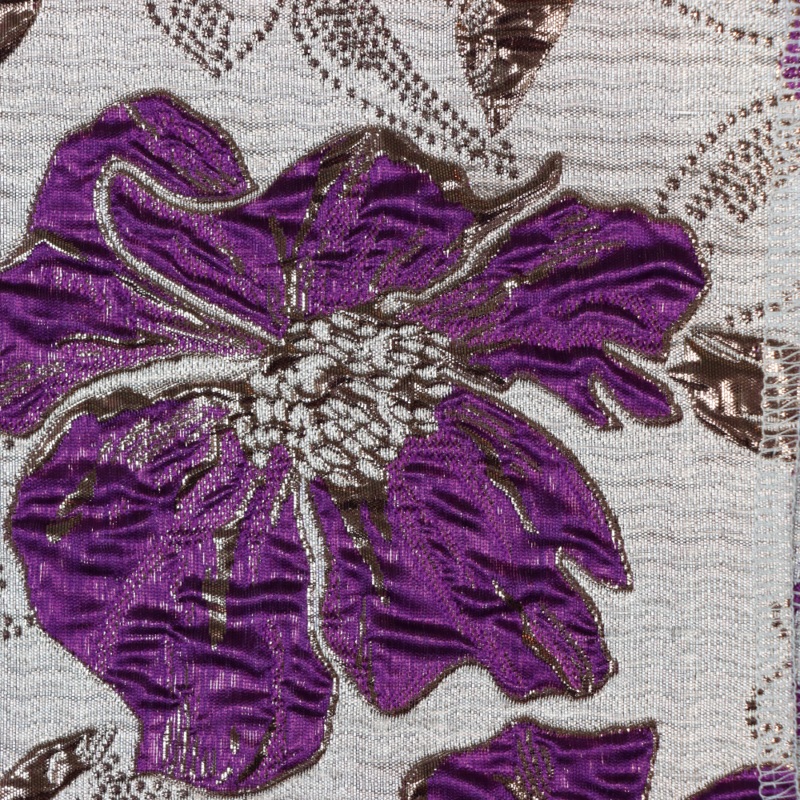 58″ Big Flower Brocade-5 Purple BRO-5201-LIL-5PURPL