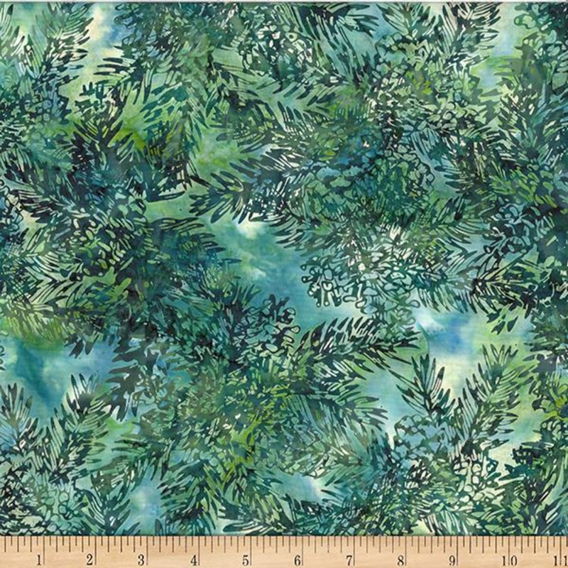 Woodland Batiks-Pine Cones Chamomile MR60-418