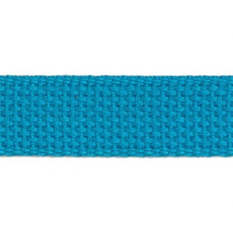 1″ Cotton Webbing-Turquoise