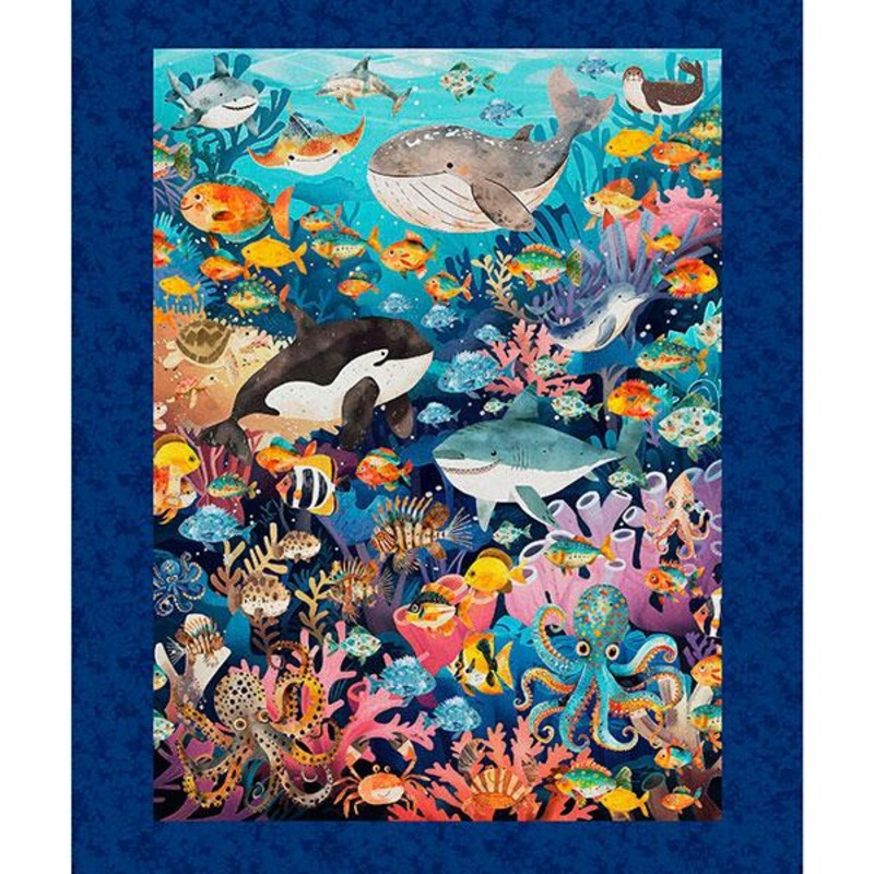 Deep Sea Dazzle – 36″ Undersea Panel Navy 2600-31193-N