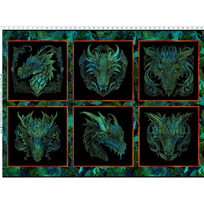 Dragons Emerald Reign-31″ Panel Multi 21DRG-1