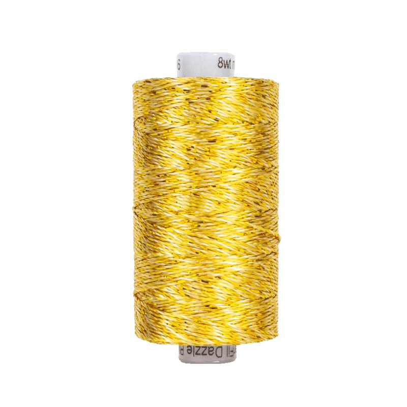 Dazzle Kim Rado 8wt Metallic Thread 183m Sahara DZM-16