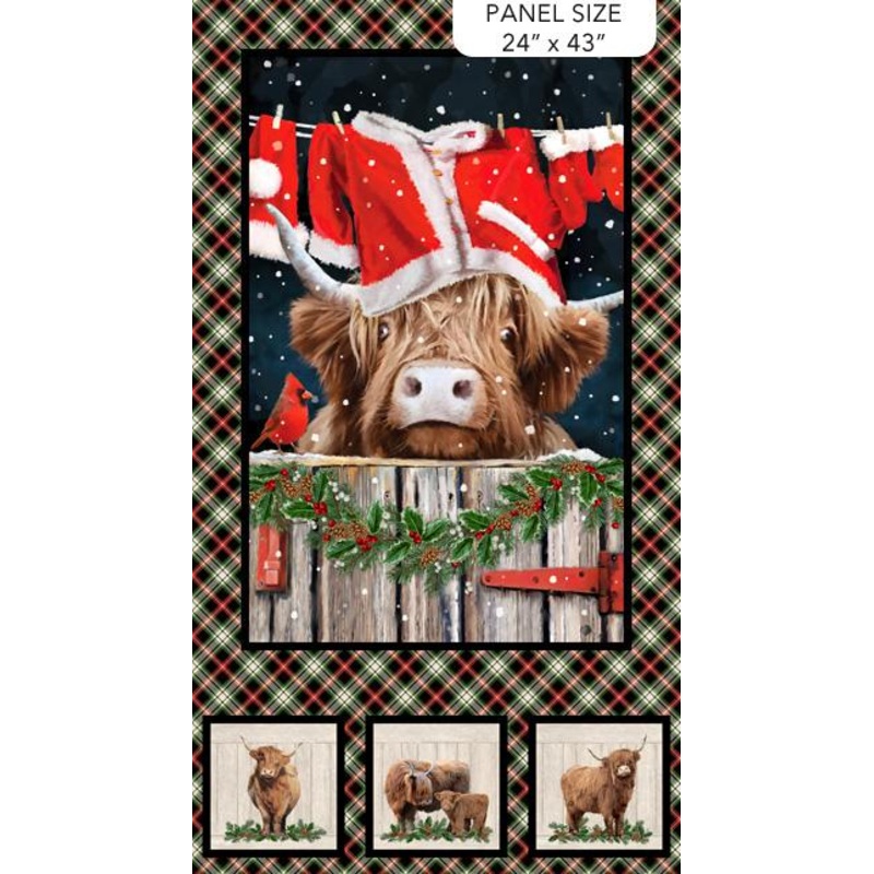 Highland Heart – 24″ Cow Panel DP28045-99