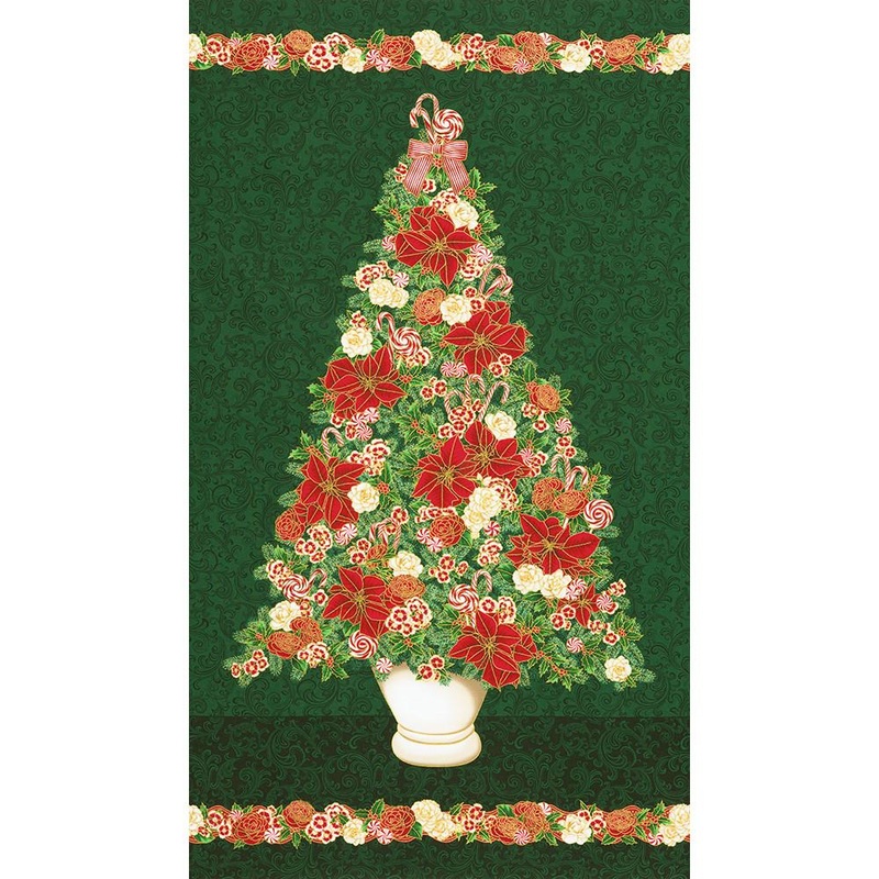 Holiday Flourish-Peppermint Twist 24″ Panel Pine SRKM-22944-274