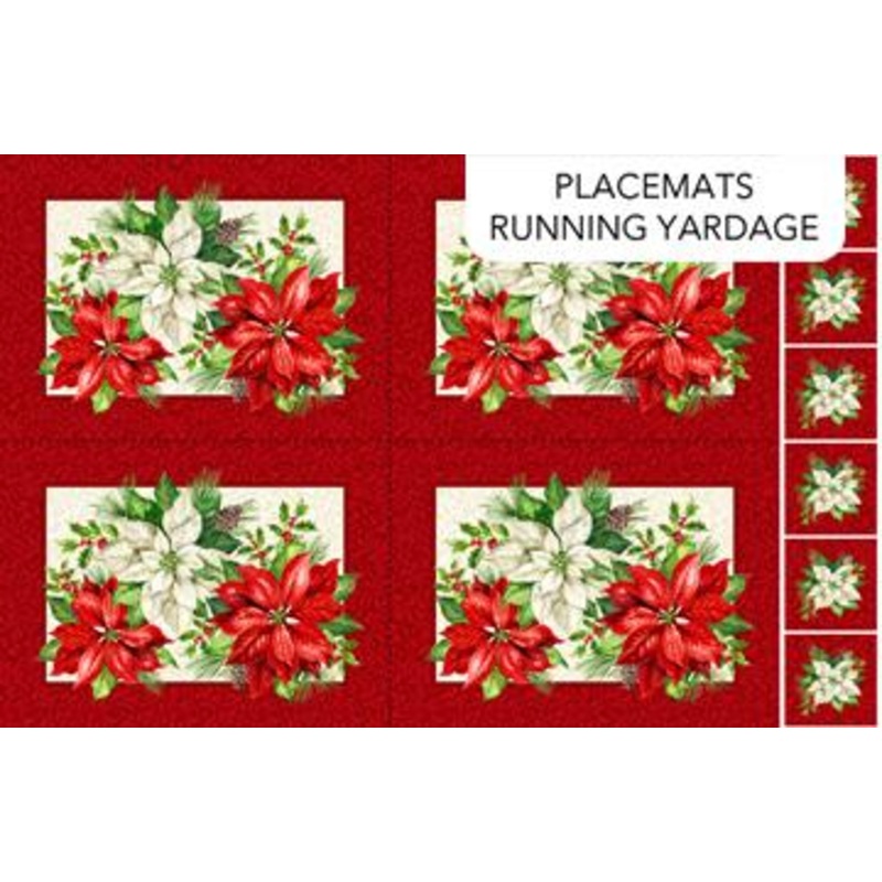 Holiday Joy-14″ Placemats Panel Cream/Multi C28066-11