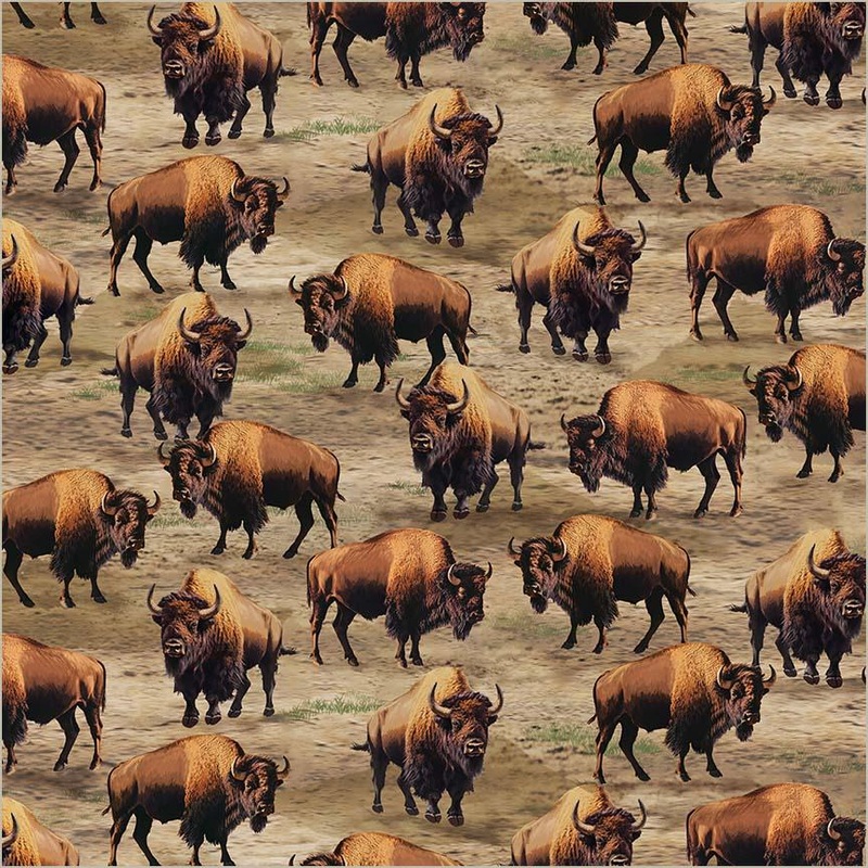 Wild Kingdom-Burly Bison Rangeland 55036D-1