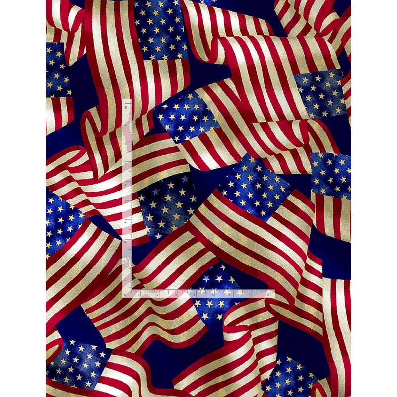 We the People “Packed USA Flags”-Timeless Treasures-BTY