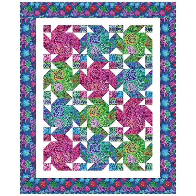 Wild Garden Quilt Kit by Benartex-51″ x 61″