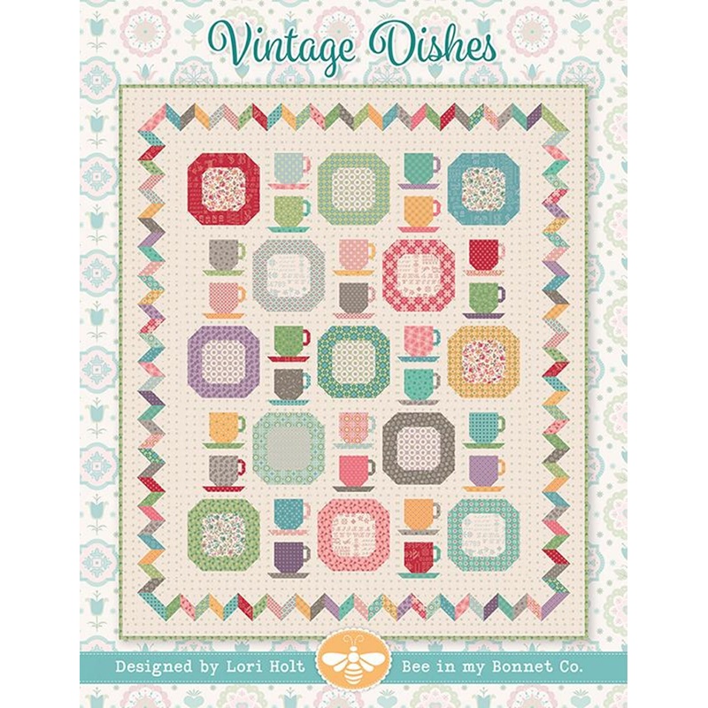 Vintage Dishes Pattern by Lori Holt-Bee in my Bonnet