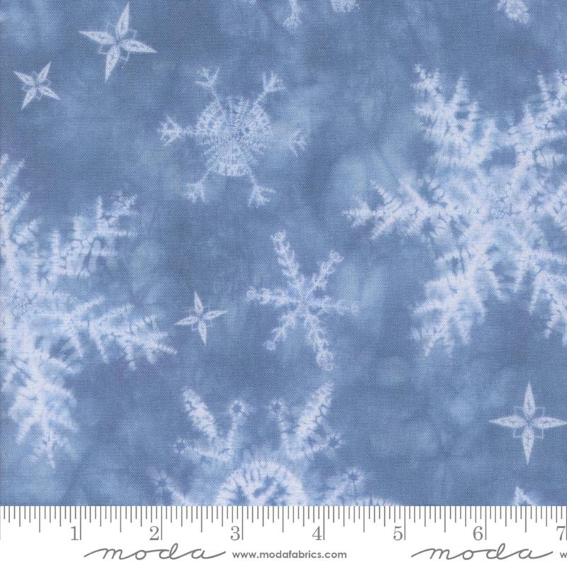 Winter Chill-Moda Fabrics-Snowflakes on Light Blue-BTY