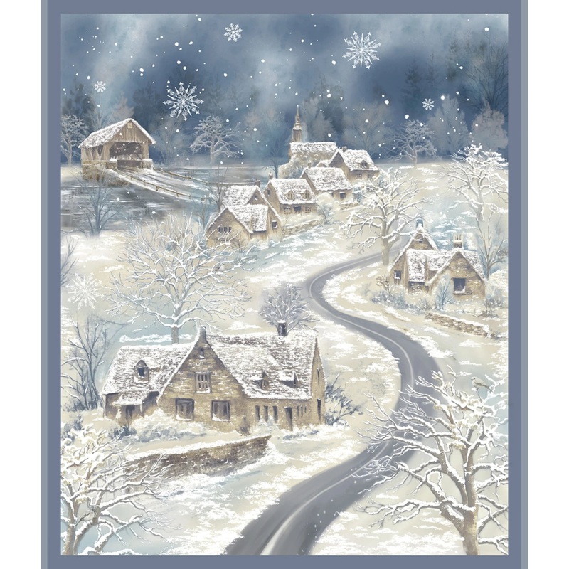 Winter Town Puff Panel-Windham Fabrics-1 Yard Panel