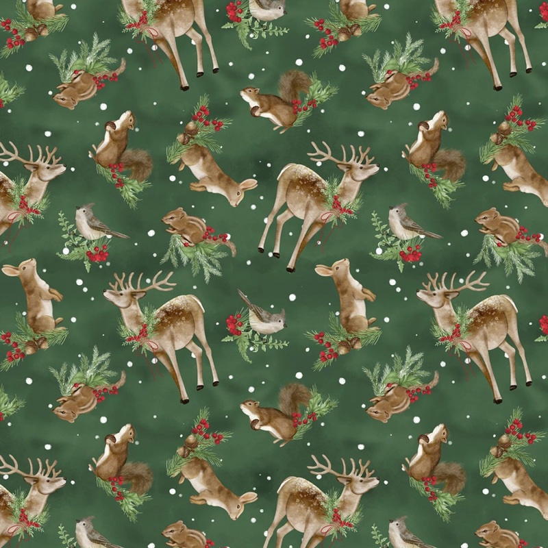 Woodland Snowmen-Wilmington Prints-By The Yard