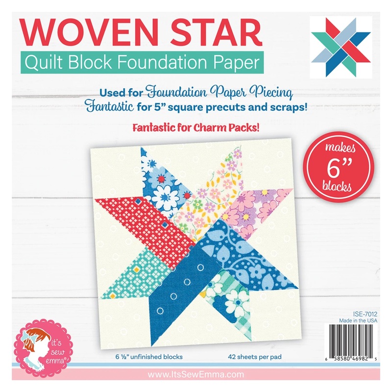 Woven Star Foundation Papers-6 Inch Blocks-It’s Sew Emma