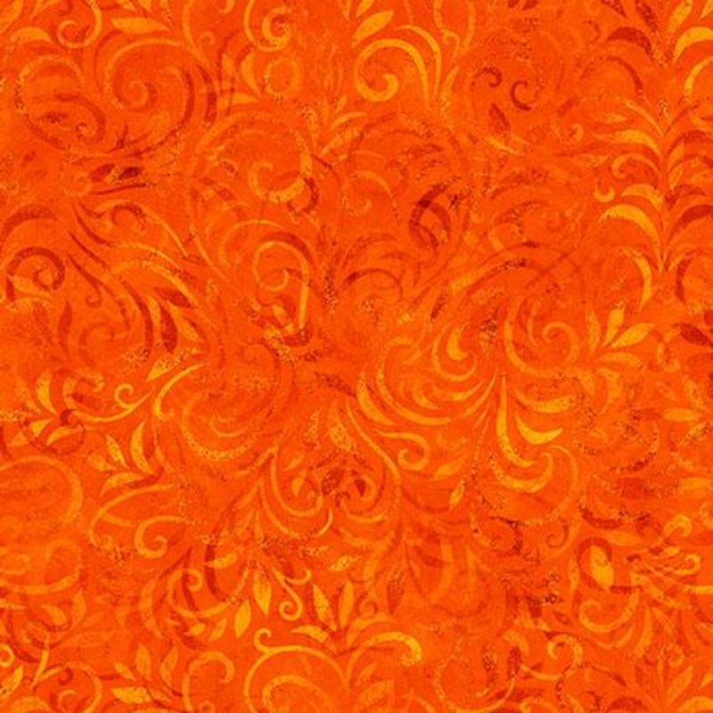 108″ Wide Color Essence Bloomig Vine Tiger Lily Orange