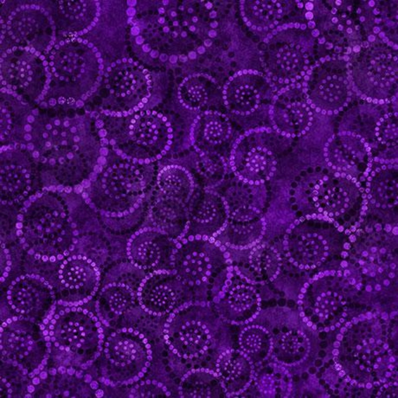 108″ Wide Color Essence Dotted Scroll Dark Grape Purple
