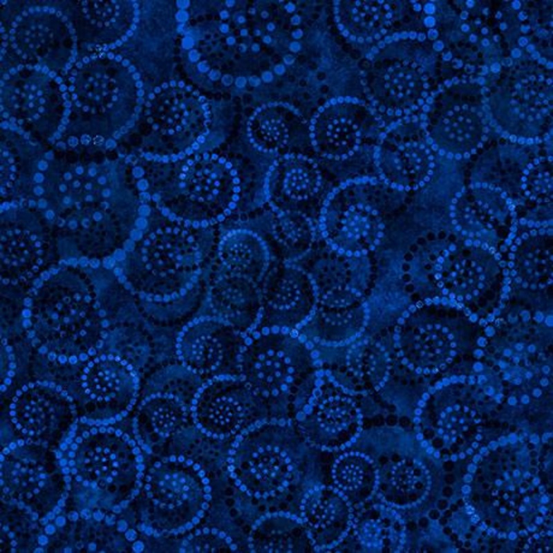 108″ Wide Color Essence Dotted Scroll Navy Blue