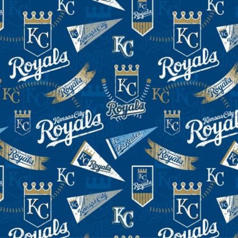 60″ Wide MLB Kansas City Royals Logo Blue