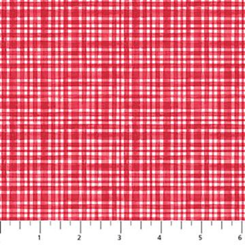 Vintage Christmas Gingham Red & White