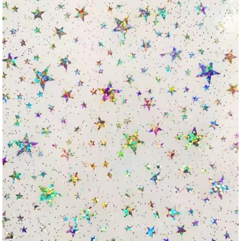 Vinyl Glitter Stars Clear