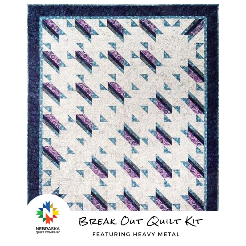 Break Out Quilt Kit featuring Heavy Metal Batiks
