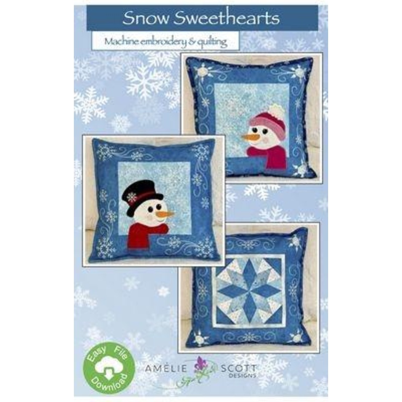 Snow Sweethearts – Machine Embroidery and Quilting Pattern
