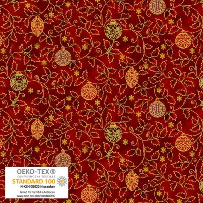 We Love Christmas Holly & Christmas Ball Red